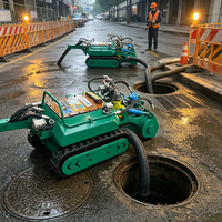 Robot de dragage à chenilles robuste avec profondeur de coupe réglable pour l'élimination des sédiments des canaux d'irrigation et la restauration du débit