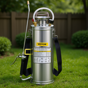 Vevor - Juego de Pulverizador de Acero Inoxidable de 3 Galones, Bomba Manual, Manómetro de Jardín, Válvula de Seguridad, Boquilla Ajustable - Product Image 2