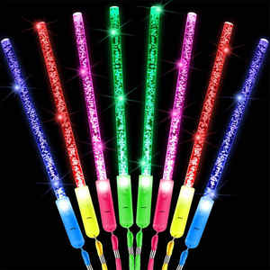 Hot <span class=keywords><strong>Sale</strong></span> 26cm Leuchten Zauberstab Led Leuchtstäbe Rave Party begünstigt Acryl blase Bunte blinkende Zauberer Zauberstäbe für Party zubehör - Product Image 1
