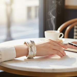 Braccialetti di moda a cerniera placcati in oro elegante Design braccialetto per le donne - Product Image 3