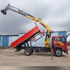 Fabricant 4x2 RHD 85T camion à bras étendu 5T camion à grue pliante bois, poteaux téléphoniques, brique Transport chargement camion à grue - Product Image 4