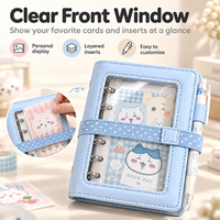 Carnet Mini Kawaii Mignon Personnalisable avec 6 Anneaux, Reliure Rechargeable, Agenda pour l'École et le Bureau, Couverture en PU, Vente en Gros