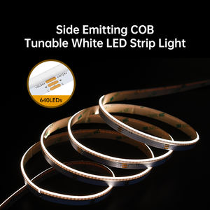 Bande LED Edge COB 24V 2700k-6500k double blanc 640leds/m vue latérale CCT Cob Led Strip - Product Image 4