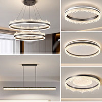 Lampes d'intérieur intelligentes personnalisées VH, lustres décoratifs luxueux à LED en aluminium rond pour intérieurs d'hôtels