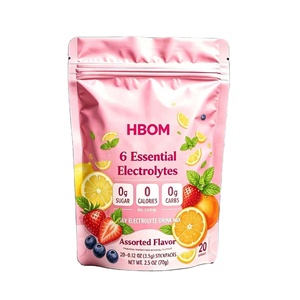 Bebida Electrolítica en Polvo para Adultos OEM, 20 Paquetes en un Paquete Mixto, Contiene 6 Electrolitos Esenciales, Sin Azúcar, Grado Alimenticio - Product Image 1