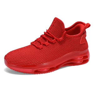 Chaussures de course sur route pour hommes, baskets de jogging, chaussures de trail, en tissu extensible minimaliste, maille respirante, à enfiler, athlétiques, à lacets, avec coussin d'air - Product Image 2
