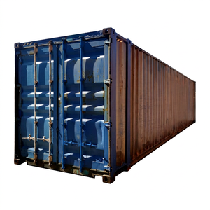 Conteneur sec d'occasion de 20 pieds, extérieur bleu rouillé, portes solides, adapté au stockage et à l'expédition - Product Image 1