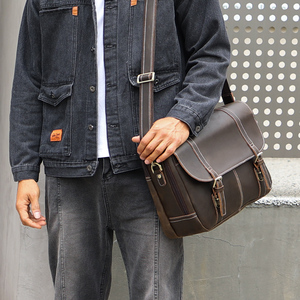 Maletín <span class=keywords><strong>de</strong></span> cuero auténtico con logotipo personalizado para hombre, bandolera vintage <span class=keywords><strong>de</strong></span> piel auténtica <span class=keywords><strong>de</strong></span> becerro <span class=keywords><strong>de</strong></span> grano completo para abogado - Product Image 1