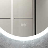 Miroir intelligent rond moderne à LED pour salle de bain avec lumière Toilette murale IP44 pour la maison et l'hôtel Miroirs de bain éclairés
