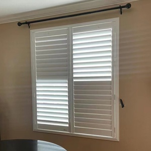 Obturador de PVC personalizado de fábrica hecho Obturador blanco de madera de alta calidad 2,5 "3,5" 4,5 "Cuchillas Persianas de plantación de PVC - Product Image 5