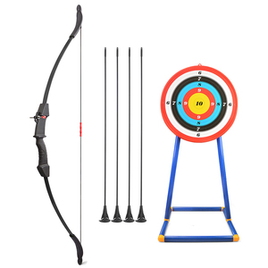 Boogschietset voor kinderen - Recurve boog van hoge kwaliteit + staand doelwit + 4 pijlen met zuignap - Boogschietset voor kinderen - Product Image 2