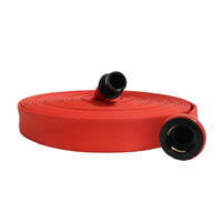Tuyau d'incendie plat flexible en caoutchouc EPDM coloré 1,5 x 100 pieds pour équipement de sécurité incendie
