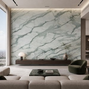 Lastra di Marmo <span class=keywords><strong>Verde</strong></span> Imperiale Liscia di Grandi Dimensioni per Rivestimento Caminetto e Braciere, Guida all'Installazione per Rivenditori - Product Image 4
