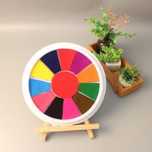 ชุดสีเพ้นท์นิ้วมือแบบล้างออกได้ DIY พร้อมแผ่นหมึกสำหรับงานศิลปะ ของเล่นประดิษฐ์เพื่อการศึกษา ชุดของเล่นวาดภาพในกล่อง - Product Image 2