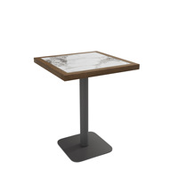 Ensemble table et chaises de restaurant personnalisé, moderne et minimaliste, avec plateau en dalle de pierre, pour restaurants de thé/café/traiteur/Hot Pot, usage commercial