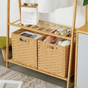Modern <b>Wicker</b> <b>Storage</b> <b>Baskets</b> <b>Baskets</b> with Handles Organizing for Pantry Closet Toys Organizing Rattan <b>Baskets</b> Organizer - Product Image 2