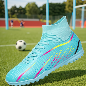 Chaussures <span class=keywords><strong>de</strong></span> football d'entraînement professionnelles à tige haute, vente en gros d'usine, <span class=keywords><strong>pour</strong></span> terrain synthétique (gazon artificiel), printemps automne, unisexe <span class=keywords><strong>pour</strong></span> hommes, femmes et enfants - Product Image 4