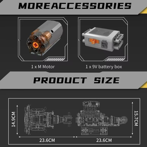 Stampo re 10206 MCL Sport Racing Car V8 modello di <span class=keywords><strong>motore</strong></span> blocchi di costruzione motorizzazione elettricamente mattoni di assemblaggio - Product Image 6