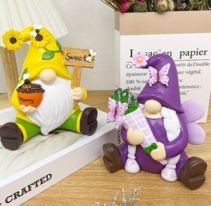 Figura <span class=keywords><strong>de</strong></span> Resina <span class=keywords><strong>de</strong></span> Duende - Duende <span class=keywords><strong>de</strong></span> Jardín Creativo que Atrae Abejas y Mariposas, Decoración para el Hogar - Product Image 5