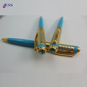 ปากกาลูกลื่นเทคโนโลยีการกัดกร่อนส่วนบุคคลปากกาทองไฟสีฟ้า1.0มม. สำหรับงานโปรโมชั่นของขวัญทำจากโลหะทนทาน - Product Image 5
