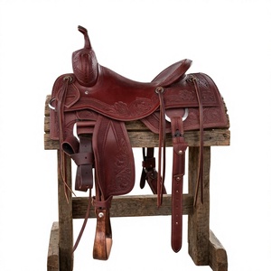 Selle de course anglaise de qualité supérieure BS International, avec arceau en bois, cuir véritable, quincaillerie SUS304, confortable, livrée en boîte - Product Image 1