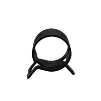 Collier de serrage en acier au manganèse 65MN noir, 5mm - 27mm, pour tuyau d'eau, avec boucle en acier élastique