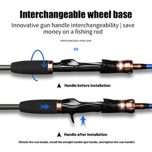 Canne à pêche et moulinet en fibre de carbone en gros pour la pêche en eau douce et en mer - Durable, tailles 1,8 m/2,1 m/2,4 m/2,7 m - Product Image 4