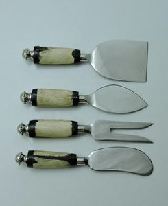 Ensemble de gadgets à fromage en acier, poignée en corne naturelle de bonne qualité, accessoires de cuisine, nouveau Design, ensembles d'ustensiles de cuisine occidentaux - Product Image 2