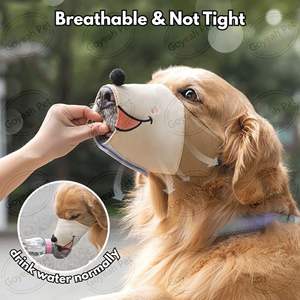 Muselière respirante et mignonne pour chien, anti-morsure et anti-aboiement, avec verrouillage sécurisé et réglable - Product Image 3