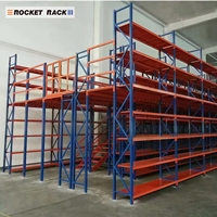 Sistema de Estanterías para Entrepiso de Alta Resistencia ROCKET RACK 500kg/m² con Estructura de Acero con Recubrimiento Electrostático en Polvo