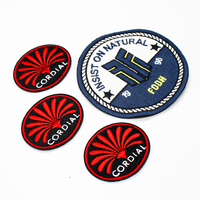 Patch étoile 3D personnalisé avec logo brodé, en tissu sergé chenille, décoration en dentelle, à coller sur les vêtements