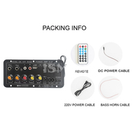Amplificateur Bluetooth pour voiture DC 12V 24V AC220V, carte AUX, carte TF, USB, 30-120W pour haut-parleur 4 ohms 40W, 220V EU, module d'amplification audio pour caisson de basses