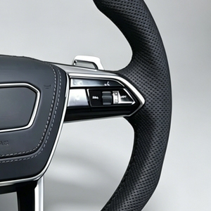Volante Deportivo de Carreras de Fibra de Carbono con Cuero Perforado, Reemplazo Mejorado para Audi A3 A4 A5 A6 A8 R8 TT Q3 Q5 Q7 Q8 B9 - Product Image 6