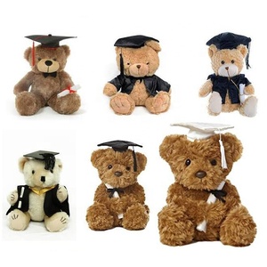 Oso de peluche de diseño OEM, oso de graduación, juguete de peluche de Animal negro, sombreros, camisa, <span class=keywords><strong>libro</strong></span> - Product Image 2