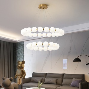 French-Style Cream-Colored Nordic <b>Chandelier</b> for Living Room Postmodern Minimalist Designer Bedroom Dining Room Lamp Buddhist - Product Image 2