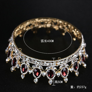 <span class=keywords><strong>Tiara</strong></span> <span class=keywords><strong>e</strong></span> Corona Vintage in Cristallo per Re <span class=keywords><strong>e</strong></span> Regina, Diademi per Uomo/Donna, Ornamenti per Capelli per Concorsi di Bellezza, Accessori per Capelli da Matrimonio - Product Image 6