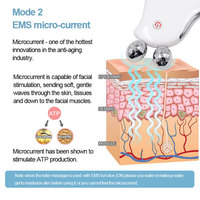 Nouveau modèle 2026 : Rouleau de massage 3D portatif rechargeable 2-en-1 pour le visage, le cou, les bras, la poitrine et les jambes, pour la relaxation et le raffermissement de la peau à domicile