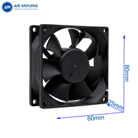 AM8025L24B Fırçasız Bilyalı Rulmanlı ODM/OEM Plastik PC Bilgisayar Kasası Fanı 3 Pin DC 24V CPU Fanı