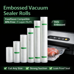 Sacs de rangement sous vide, pour la cuisine, en relief, de haute qualité, économie d'énergie, <span class=keywords><strong>rouleaux</strong></span> pour aliments - Product Image 1