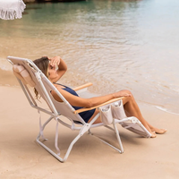 Bestex Sac à dos en aluminium léger de haute qualité Chaise de plage pliable portable avec inclinaison réglable pour une utilisation en extérieur