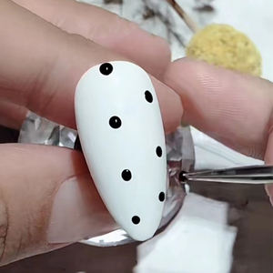 Outil de pointage des ongles en acier inoxydable avec brosse en nylon Mandala peinture strass sélecteur Nail Art stylo points applicateur pointeur - Product Image 5