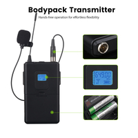 Mikrofon Lavalier UHF RAYHAYES KU-211 Dengan Transmitter Bodypack Nirkabel untuk Pengajaran