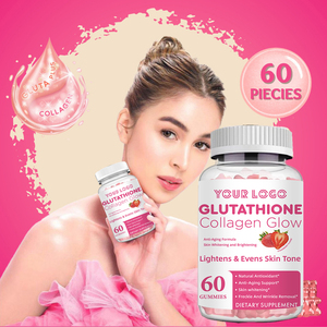 Fornitura di fabbrica glutatione gommose capelli sani unghie Glow collagene Gummies sbiancamento della pelle gommie per la pelle schiarente - Product Image 2