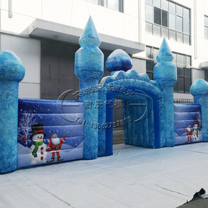 Arco Inflable de Navidad con Diseño de Castillo, Decoraciones Navideñas de PVC para Exteriores - Product Image 3