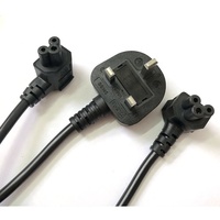 1m noir BS 1362 cordon d'alimentation norme britannique avec H05VV-F C5 3G * 0.75mm2