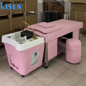 เตียงสระผมสำหรับร้านเสริมสวยมืออาชีพ Kisen Hot Sale พร้อมอุปกรณ์ไฮโดรเทอราปี สำหรับร้านตัดผมและสปาผม - Product Image 4
