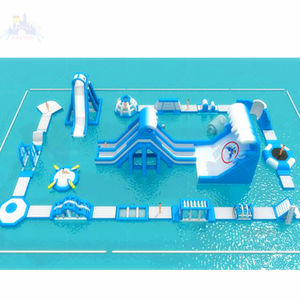 Équipement de jeu aquatique <span class=keywords><strong>gonflable</strong></span> pour piscines et plages avec toboggans et parcours d'obstacles et <span class=keywords><strong>jeux</strong></span> flottants - Product Image 2