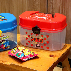 Childrens Cartoon Toy <b>Storage</b> <b>Box</b> Rectangle <b>Blue</b> With Handle For Kids Organizing Toys - Product Image 2