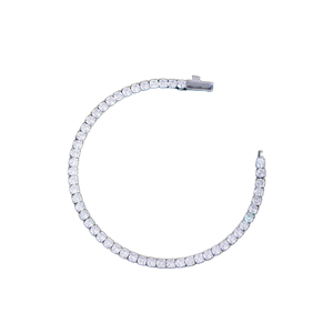 Bracelet Tennis de Luxe en Moissanite Taille Carrée, Bracelet Maillons Sertis de Diamants, Bijoux Fins, Vente en Gros Personnalisée - Product Image 1