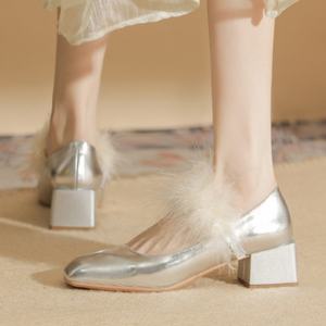 Zapatos de Tacón Alto de Cuero Color Piel para Mujer, con Punta en Pico, Tacón de 10 cm, Antideslizantes, para Fiestas, Oficinas, Bodas, Eventos Formales, Verano, Siempre a la Moda - Product Image 2